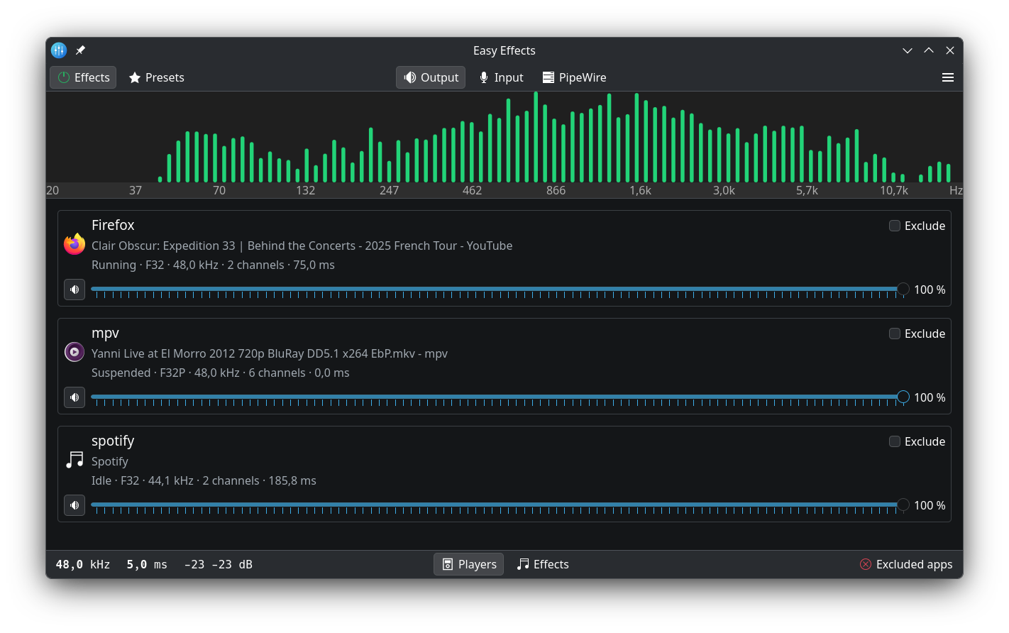 foto de applicacion easy effects